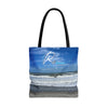 Tote Bag with Florida Beach Scene & Reality Nutrition Logo