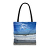 Tote Bag with Florida Beach Scene & Reality Nutrition Logo