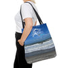 Tote Bag with Florida Beach Scene & Reality Nutrition Logo