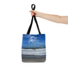 Tote Bag with Florida Beach Scene & Reality Nutrition Logo