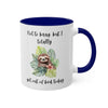 Cute Sloth Mug, 11oz, 12 color choices