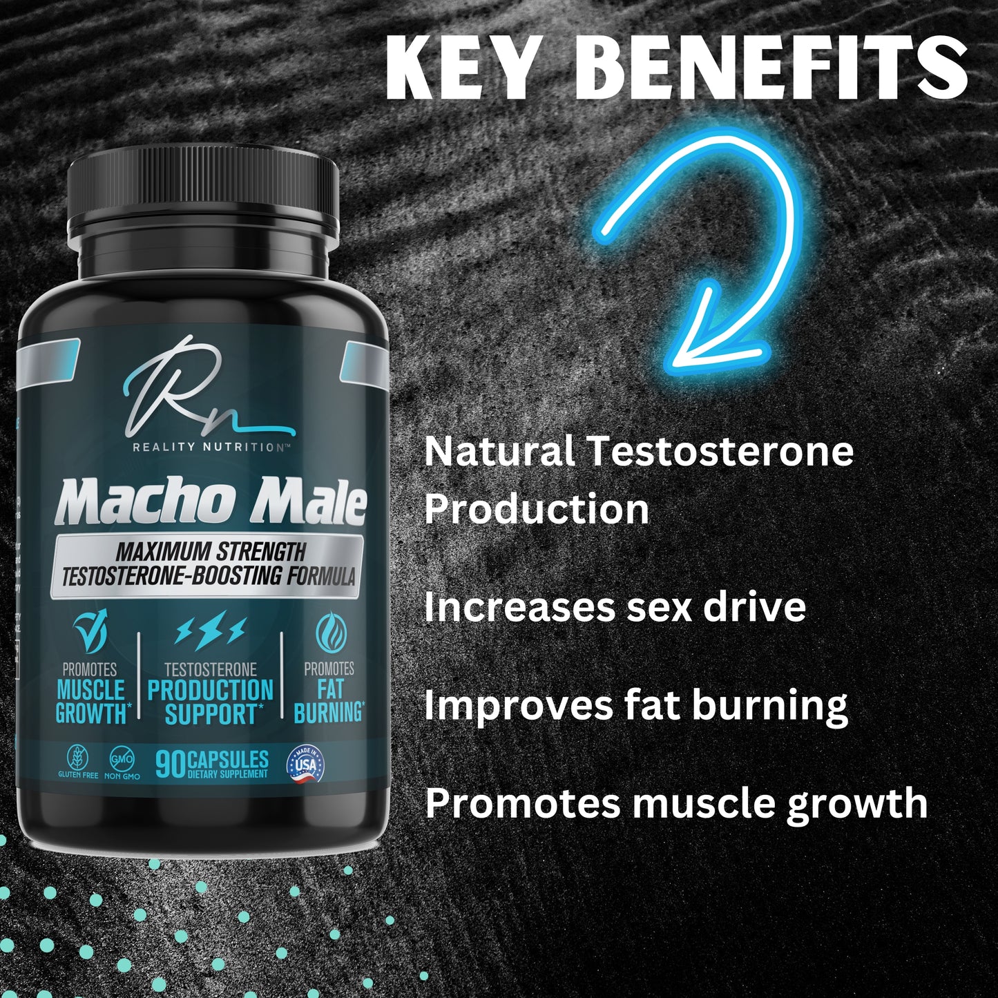 MACHO MALE Natural Testosterone Support