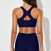 Printed Scoop Neck Back Crisscross Swim Set or Workout Set
