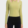 Halter Neck Long Sleeve Sporty Top