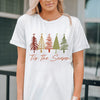 Christmas Tree Graphic Round Neck Short Sleeve T-Shirt