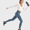 Ruched Cropped Long Sleeve Sports Top