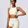 Cutout Cropped Sport Tank and Shorts Set