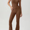 Square Neck Sleeveless Sports Jumpsuit