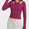 Halter Neck Long Sleeve Sporty Top