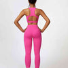 Cutout Cropped Sport Tank and Leggings Set