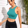 Cropped Round Neck Sports Tank Top