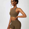 Cutout Cropped Sport Tank and Shorts Set
