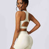 Cutout Cropped Sport Tank and Shorts Set