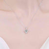 925 Sterling Silver Triangle Moissanite Pendant Necklace