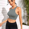 Cropped Round Neck Sports Tank Top