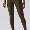 Wide Waistband Slim Fit Back Pocket Sports Leggings