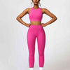 Cutout Cropped Sport Tank and Leggings Set