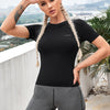 Round Neck Short Sleeve Active Top