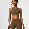 Cutout Cropped Sport Tank and Shorts Set