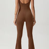 Square Neck Sleeveless Sports Jumpsuit