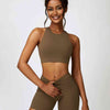 Cutout Cropped Sport Tank and Shorts Set