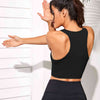 Cropped Round Neck Sports Tank Top
