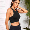 Cropped Round Neck Sports Tank Top