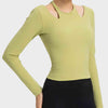 Halter Neck Long Sleeve Sporty Top