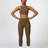 Cutout Cropped Sport Tank and Leggings Set