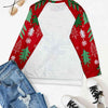 Plus Size Christmas Theme Raglan Sleeve T-Shirt