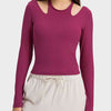 Halter Neck Long Sleeve Sporty Top