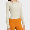 Halter Neck Long Sleeve Sporty Top