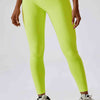 Wide Waistband Slim Fit Back Pocket Sports Leggings