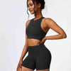 Cutout Cropped Sport Tank and Shorts Set