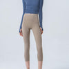 Wide Waistband Cropped Sports Leggings