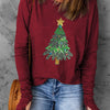 Sequin Christmas Tree Long Sleeve T-Shirt