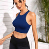 Cropped Round Neck Sports Tank Top