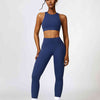 Cutout Cropped Sport Tank and Leggings Set