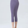 Wide Waistband Cropped Sports Leggings