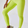 Wide Waistband Slim Fit Back Pocket Sports Leggings