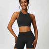 Cutout Cropped Sport Tank and Shorts Set