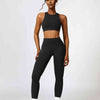 Cutout Cropped Sport Tank and Leggings Set