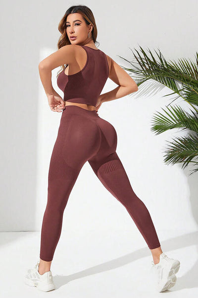 Ribbed Tank and Active Leggings Set