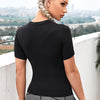 Round Neck Short Sleeve Active Top