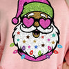 Santa Graphic Round Neck Long Sleeve Sweatshirt