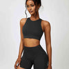 Cutout Cropped Sport Tank and Shorts Set