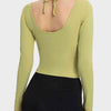 Halter Neck Long Sleeve Sporty Top