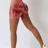 Tie Dye Wide Waistband Slim Fit Sports Shorts