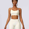 Sport Bra and Wide Waistband Shorts Set