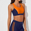 Printed Scoop Neck Back Crisscross Swim Set or Workout Set